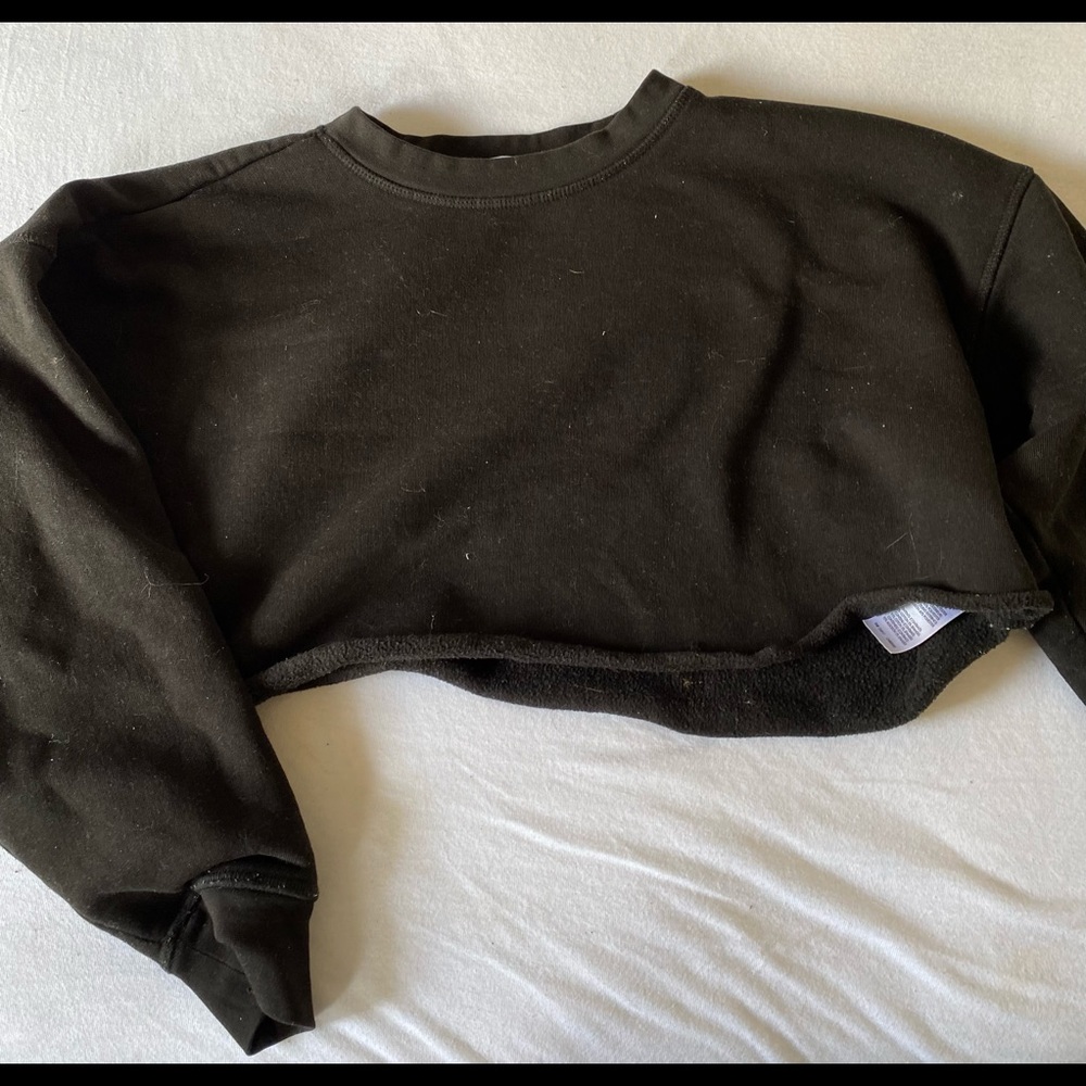 We Wore What cropped sweatshirt